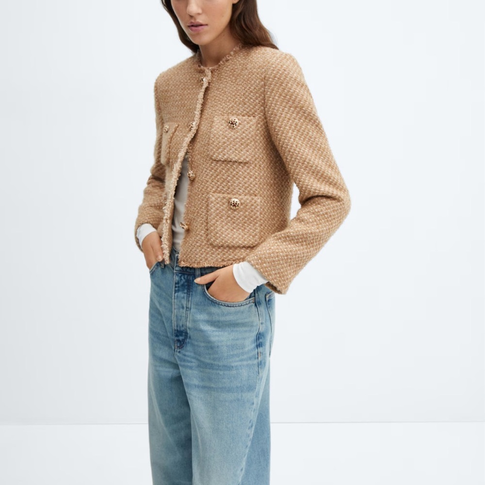 TWEED JACKET WITH JEWEL BUTTONS NWT